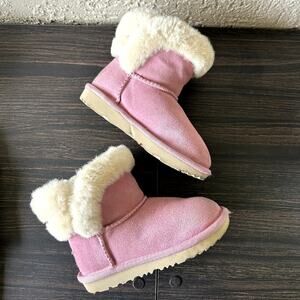 UGG Kids Toddler Girl Saniya Genuine shearling Pink Winter Boots Size 9